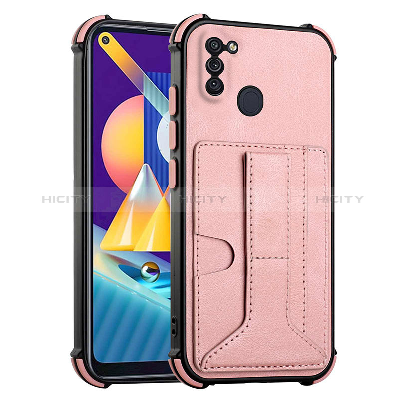 Funda Lujo Cuero Carcasa Y01B para Samsung Galaxy A11 Oro Rosa