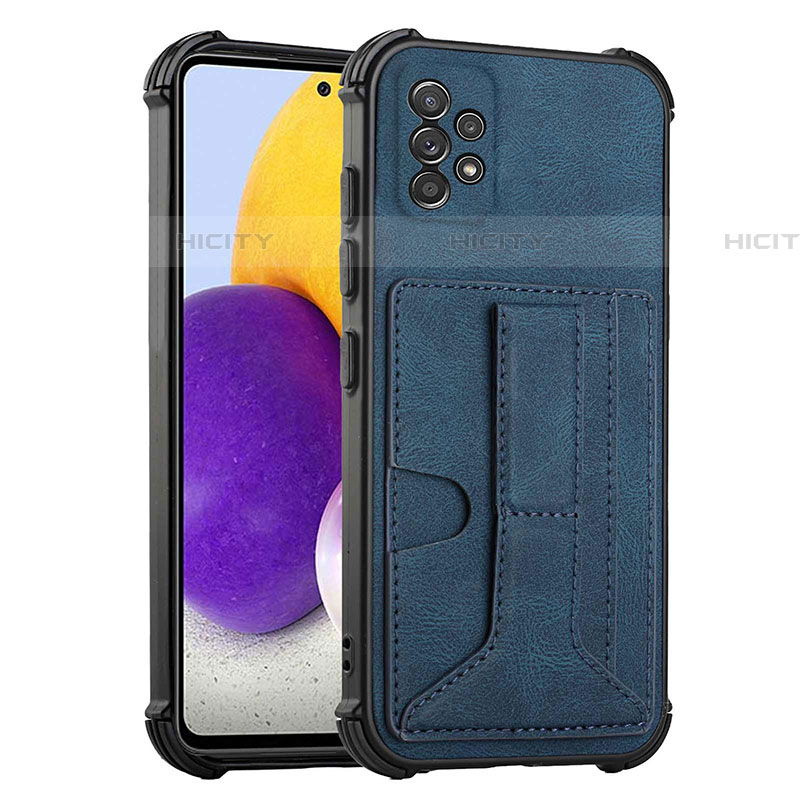 Funda Lujo Cuero Carcasa Y01B para Samsung Galaxy A52 4G Azul