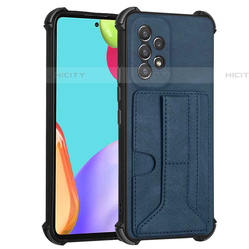 Funda Lujo Cuero Carcasa Y01B para Samsung Galaxy A53 5G Azul