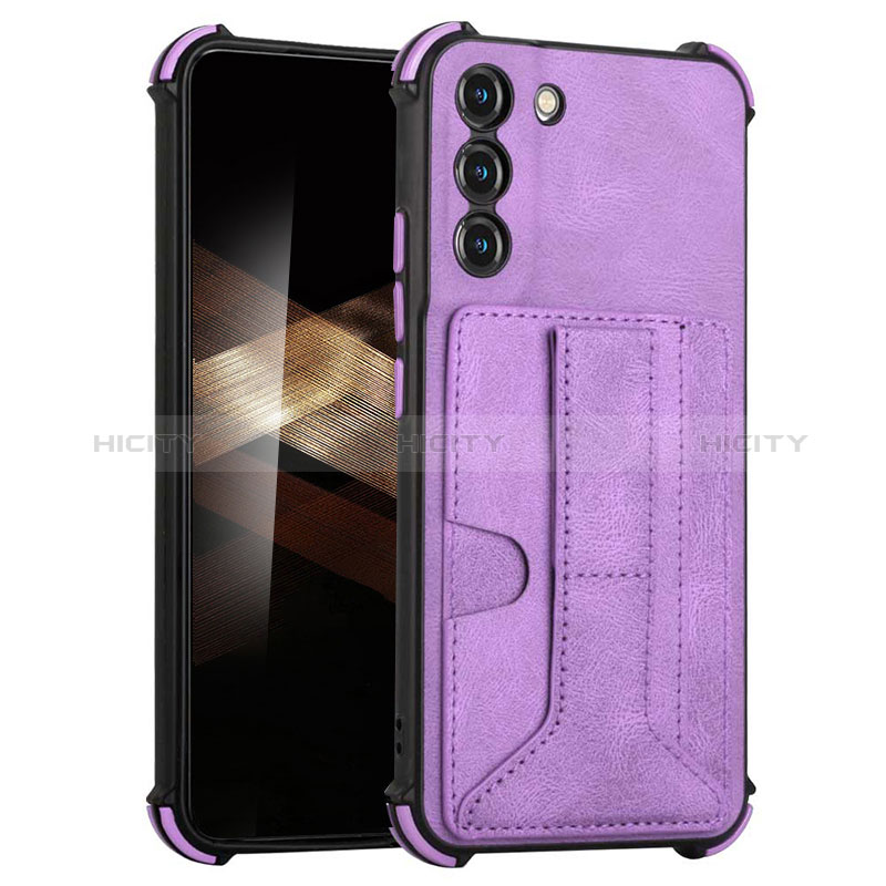 Funda Lujo Cuero Carcasa Y01B para Samsung Galaxy S25 Plus 5G Morado