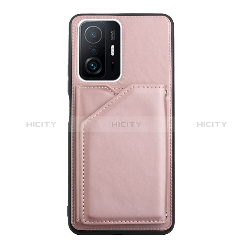 Funda Lujo Cuero Carcasa Y01B para Xiaomi Mi 11T Pro 5G Oro Rosa