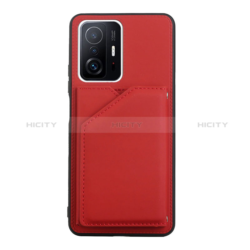 Funda Lujo Cuero Carcasa Y01B para Xiaomi Mi 11T Pro 5G Rojo