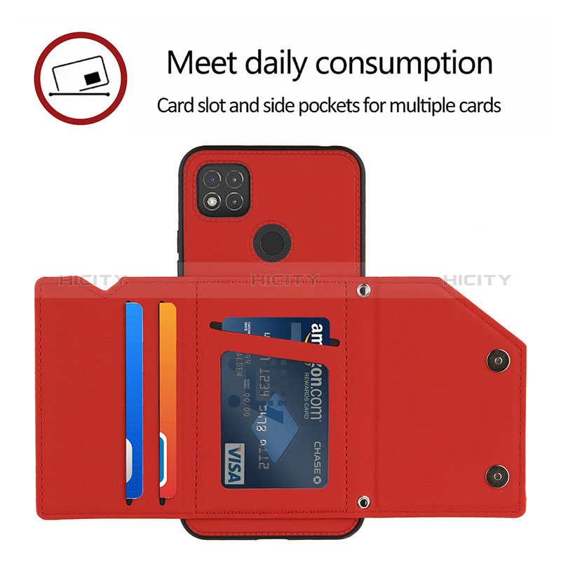 Funda Lujo Cuero Carcasa Y01B para Xiaomi Redmi 9 India