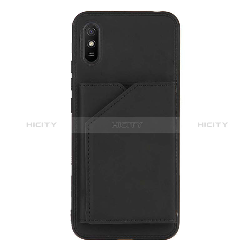 Funda Lujo Cuero Carcasa Y01B para Xiaomi Redmi 9AT Negro