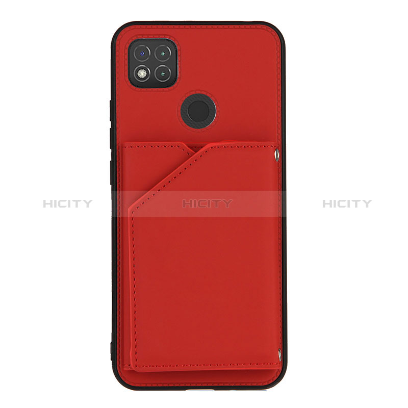 Funda Lujo Cuero Carcasa Y01B para Xiaomi Redmi 9C Rojo