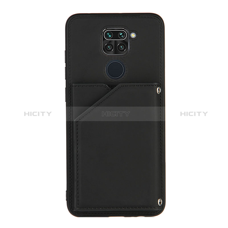 Funda Lujo Cuero Carcasa Y01B para Xiaomi Redmi Note 9 Negro