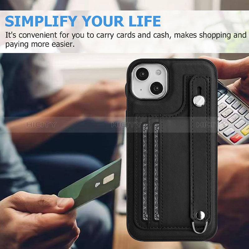 Funda Lujo Cuero Carcasa Y02B para Apple iPhone 15 Plus