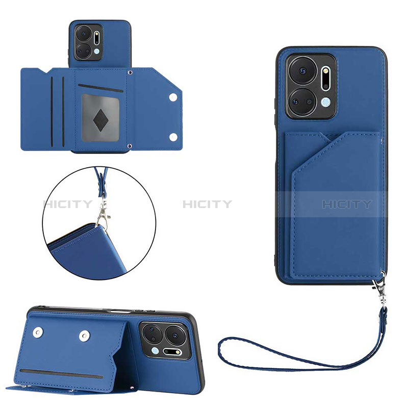 Funda Lujo Cuero Carcasa Y02B para Huawei Honor X7a