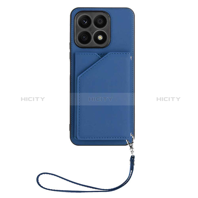 Funda Lujo Cuero Carcasa Y02B para Huawei Honor X8a 4G Azul