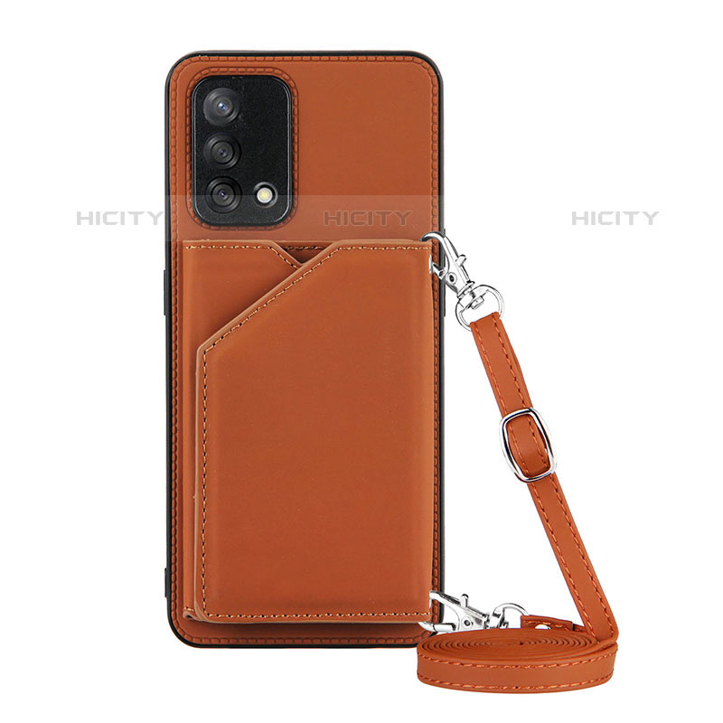 Funda Lujo Cuero Carcasa Y02B para Oppo A74 4G Marron