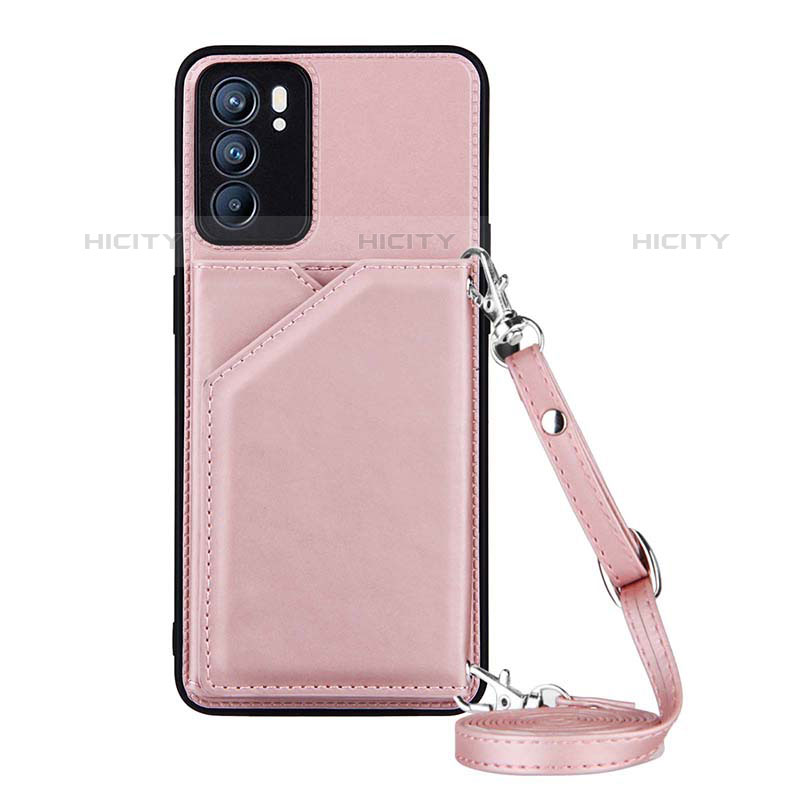 Funda Lujo Cuero Carcasa Y02B para Oppo Reno6 5G