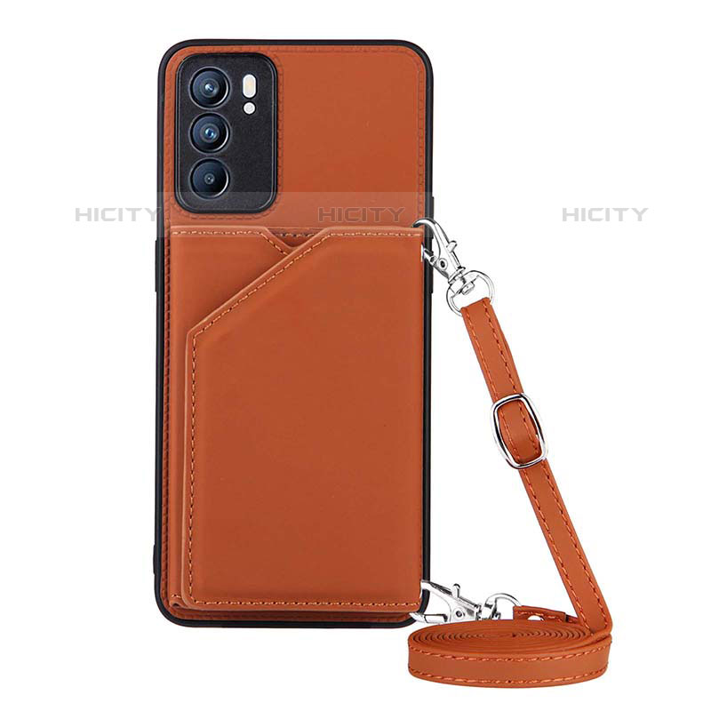 Funda Lujo Cuero Carcasa Y02B para Oppo Reno6 5G