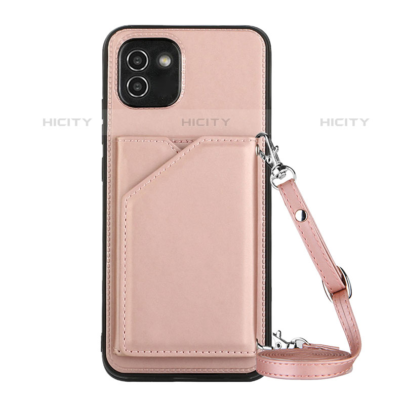 Funda Lujo Cuero Carcasa Y02B para Samsung Galaxy A03