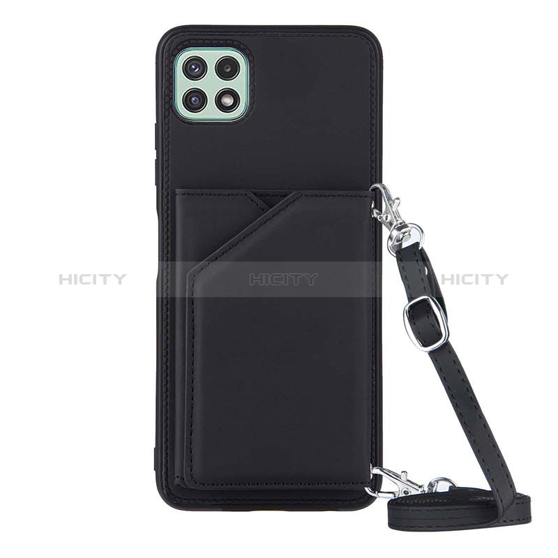 Funda Lujo Cuero Carcasa Y02B para Samsung Galaxy A22s 5G Negro