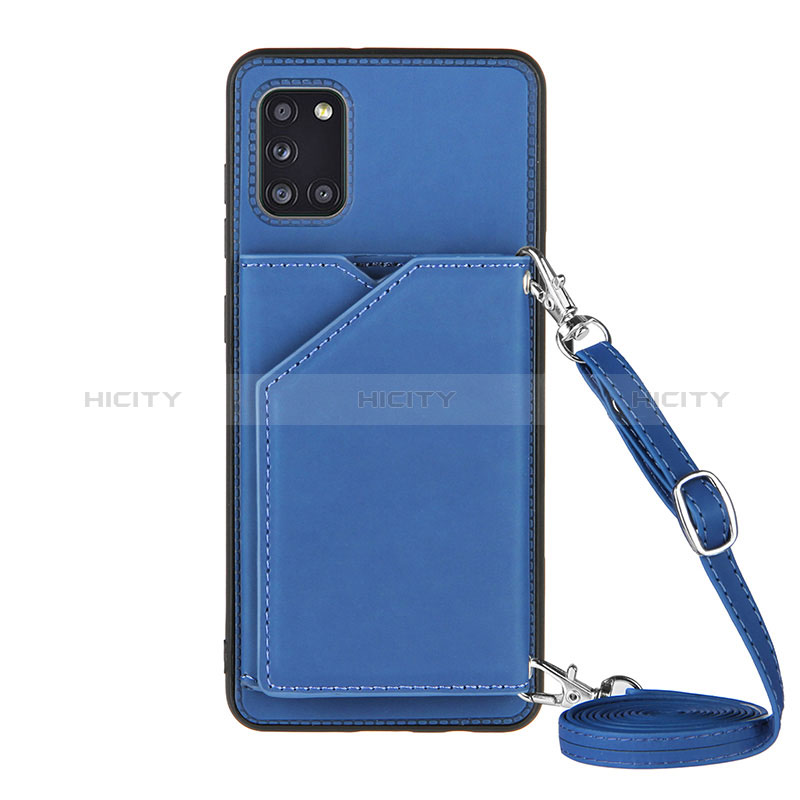 Funda Lujo Cuero Carcasa Y02B para Samsung Galaxy A31 Azul