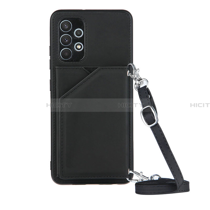 Funda Lujo Cuero Carcasa Y02B para Samsung Galaxy A32 4G Negro