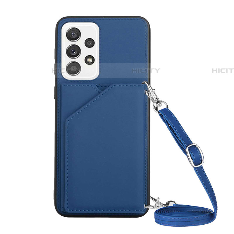 Funda Lujo Cuero Carcasa Y02B para Samsung Galaxy A53 5G Azul