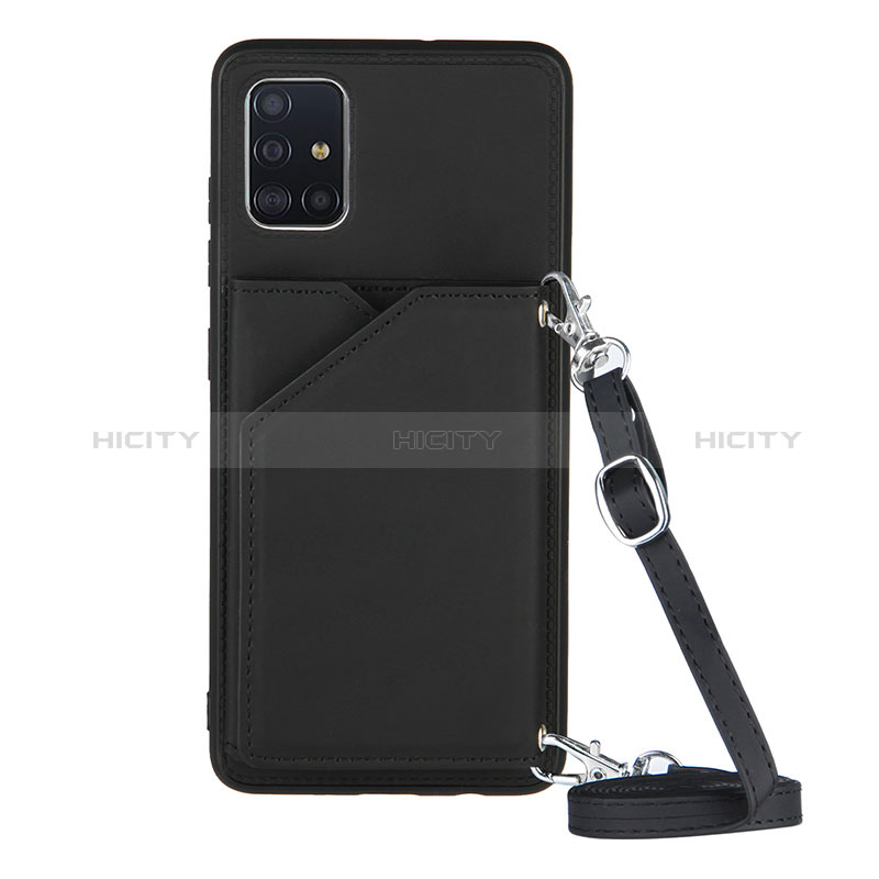 Funda Lujo Cuero Carcasa Y02B para Samsung Galaxy A71 5G Negro