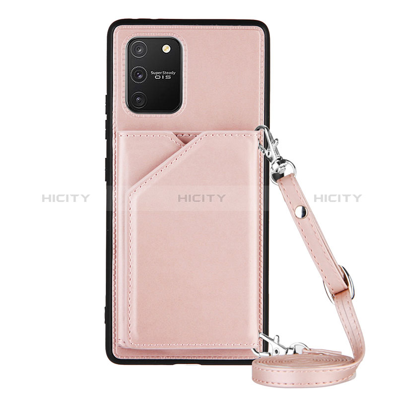 Funda Lujo Cuero Carcasa Y02B para Samsung Galaxy S10 Lite Oro Rosa