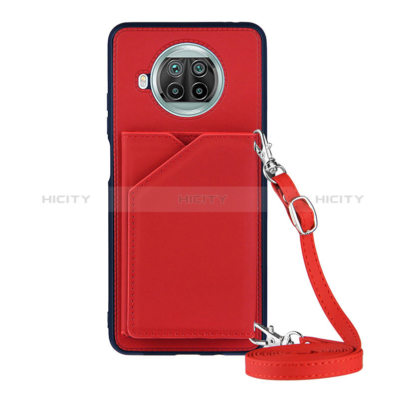 Funda Lujo Cuero Carcasa Y02B para Xiaomi Mi 10i 5G Rojo