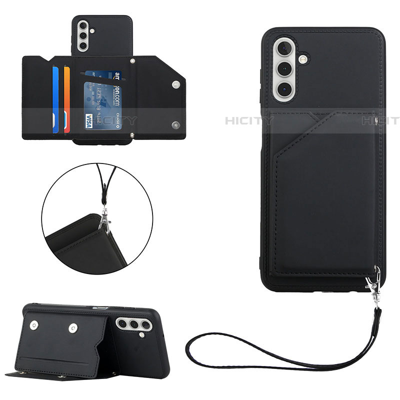 Funda Lujo Cuero Carcasa Y03B para Samsung Galaxy A04s Negro