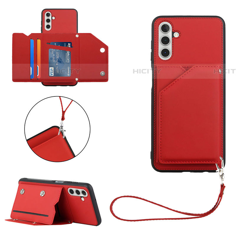 Funda Lujo Cuero Carcasa Y03B para Samsung Galaxy A04s Rojo