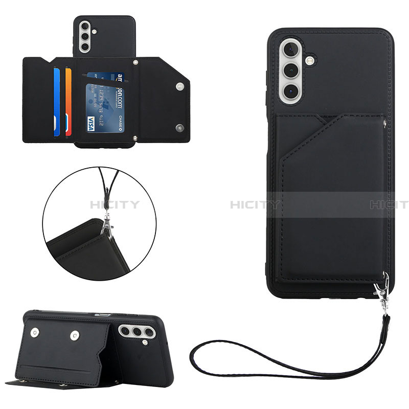 Funda Lujo Cuero Carcasa Y03B para Samsung Galaxy A13 5G Negro