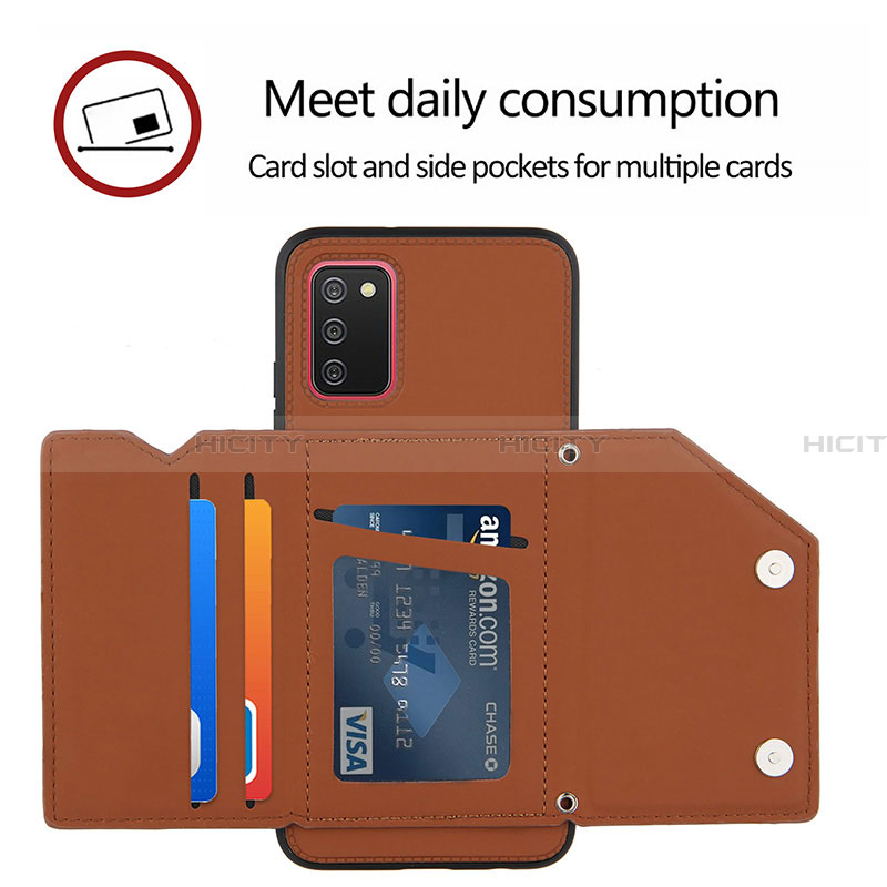 Funda Lujo Cuero Carcasa Y03B para Samsung Galaxy F02S SM-E025F