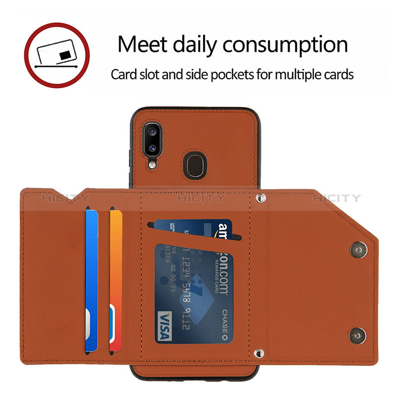 Funda Lujo Cuero Carcasa Y03B para Samsung Galaxy M10S