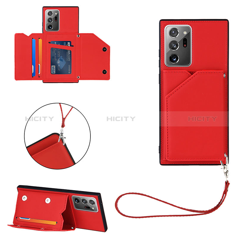 Funda Lujo Cuero Carcasa Y03B para Samsung Galaxy Note 20 Ultra 5G Rojo