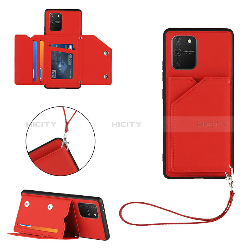 Funda Lujo Cuero Carcasa Y03B para Samsung Galaxy S10 Lite Rojo