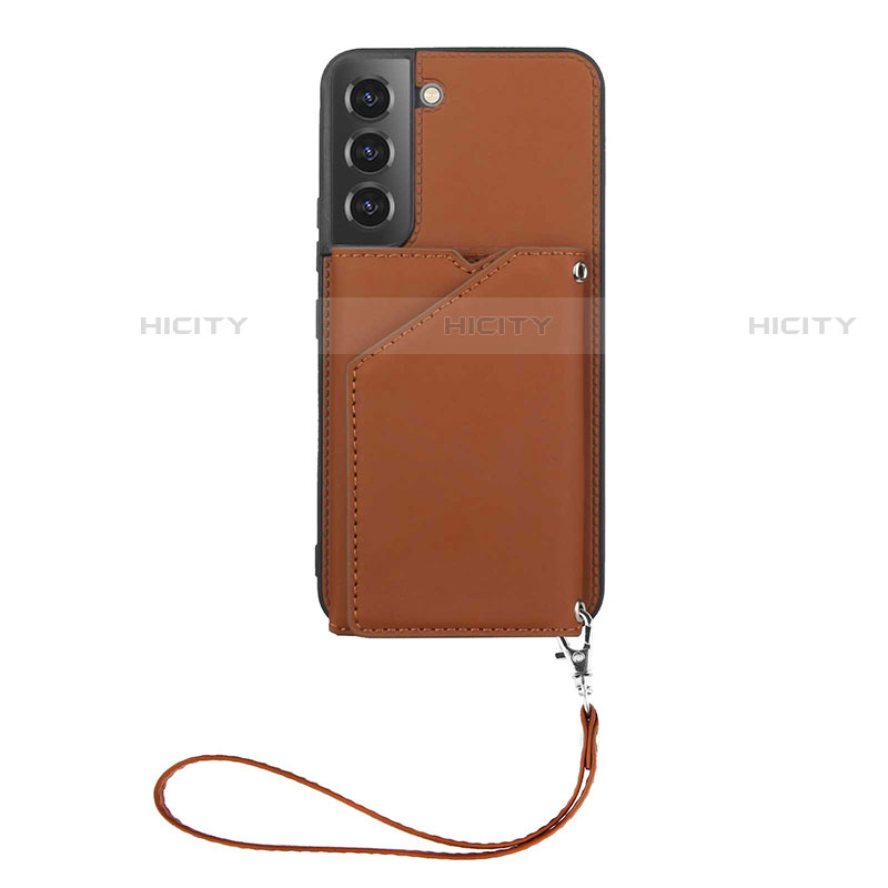 Funda Lujo Cuero Carcasa Y03B para Samsung Galaxy S21 5G Marron