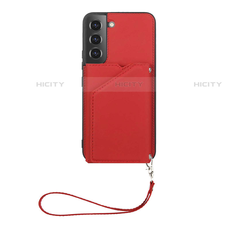 Funda Lujo Cuero Carcasa Y03B para Samsung Galaxy S21 5G Rojo