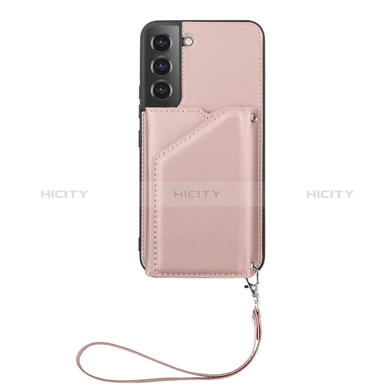 Funda Lujo Cuero Carcasa Y03B para Samsung Galaxy S25 Plus 5G Oro Rosa