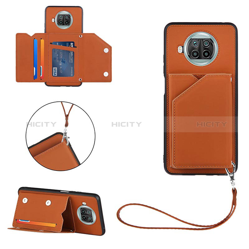 Funda Lujo Cuero Carcasa Y03B para Xiaomi Mi 10i 5G Marron