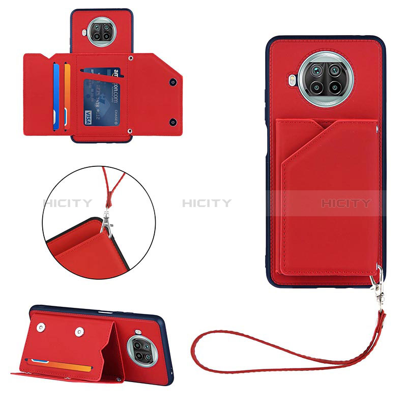 Funda Lujo Cuero Carcasa Y03B para Xiaomi Mi 10i 5G Rojo