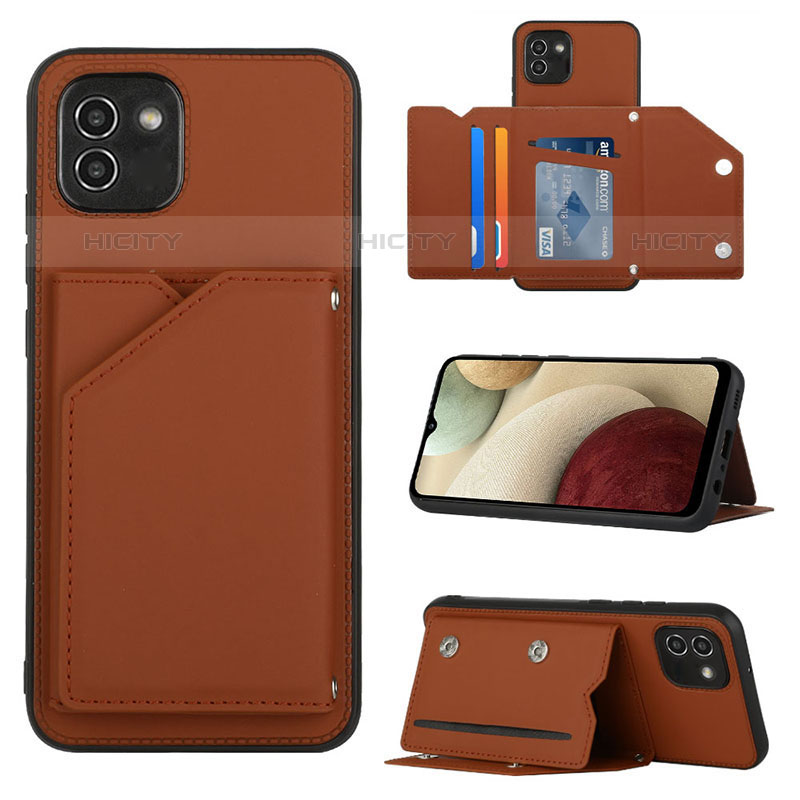 Funda Lujo Cuero Carcasa Y04B para Samsung Galaxy A03