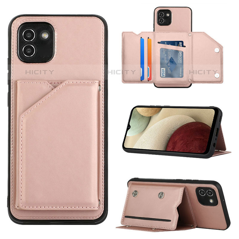 Funda Lujo Cuero Carcasa Y04B para Samsung Galaxy A03