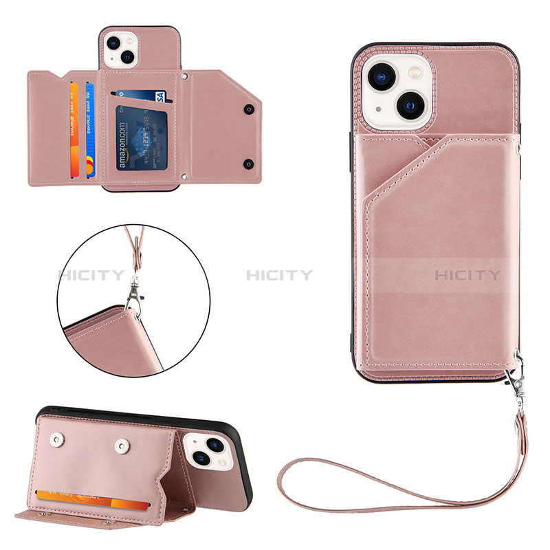 Funda Lujo Cuero Carcasa Y06B para Apple iPhone 15