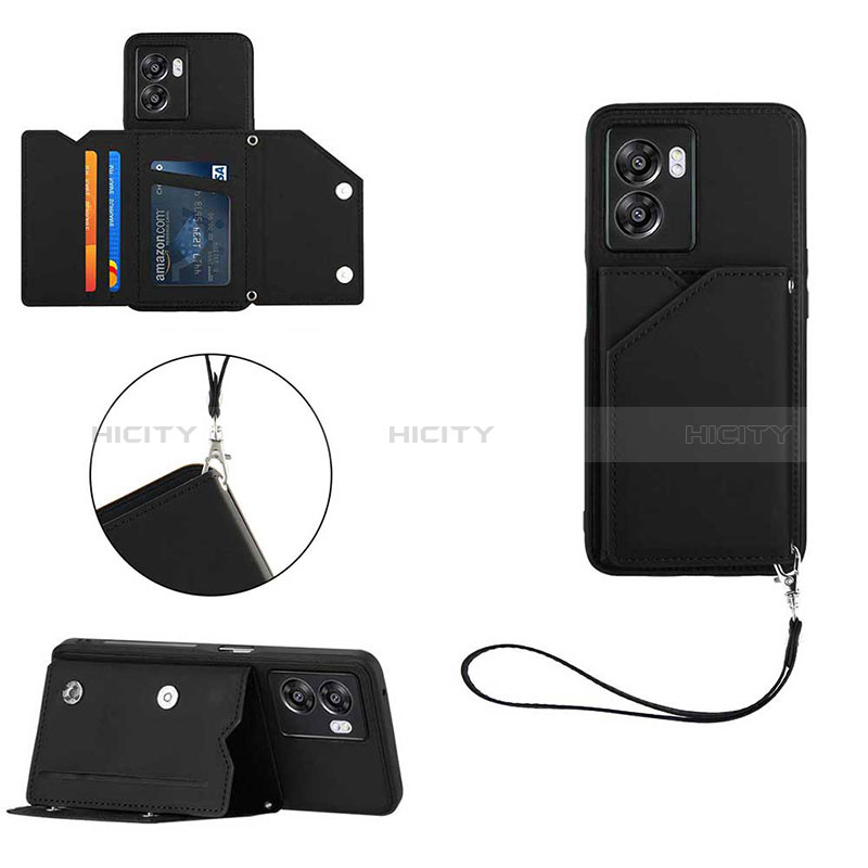 Funda Lujo Cuero Carcasa YB1 para Realme Narzo 50 5G Negro