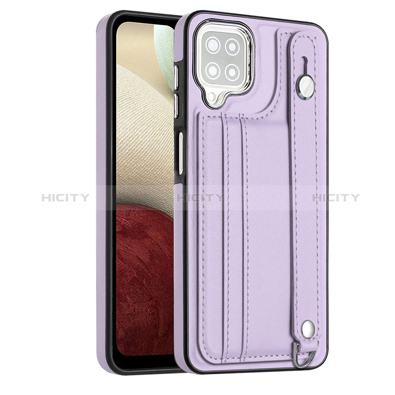 Funda Lujo Cuero Carcasa YB1 para Samsung Galaxy A12 5G Morado