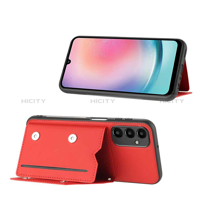 Funda Lujo Cuero Carcasa YB1 para Samsung Galaxy A24 4G Rojo