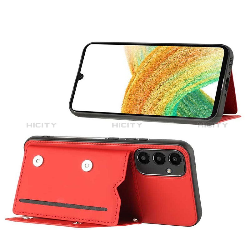 Funda Lujo Cuero Carcasa YB1 para Samsung Galaxy A34 5G Rojo