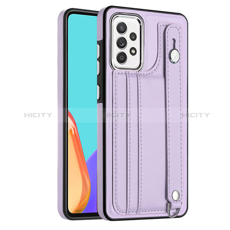 Funda Lujo Cuero Carcasa YB1 para Samsung Galaxy A52 4G Morado