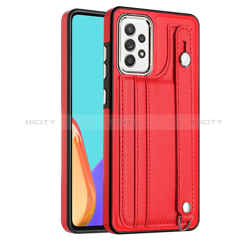 Funda Lujo Cuero Carcasa YB1 para Samsung Galaxy A52 4G Rojo