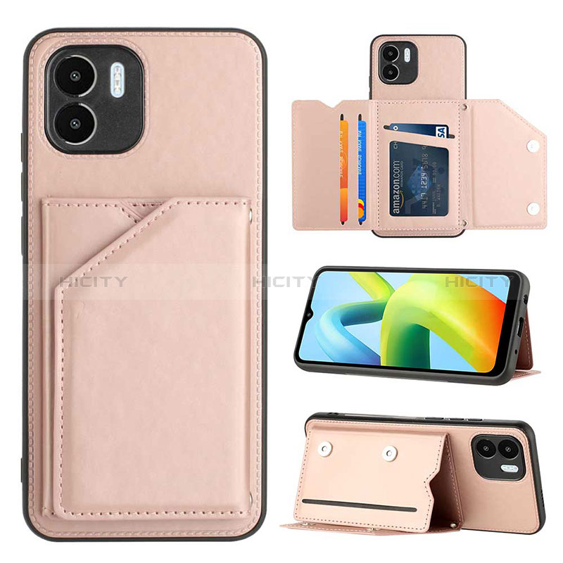 Funda Lujo Cuero Carcasa YB1 para Xiaomi Poco C50 Oro Rosa