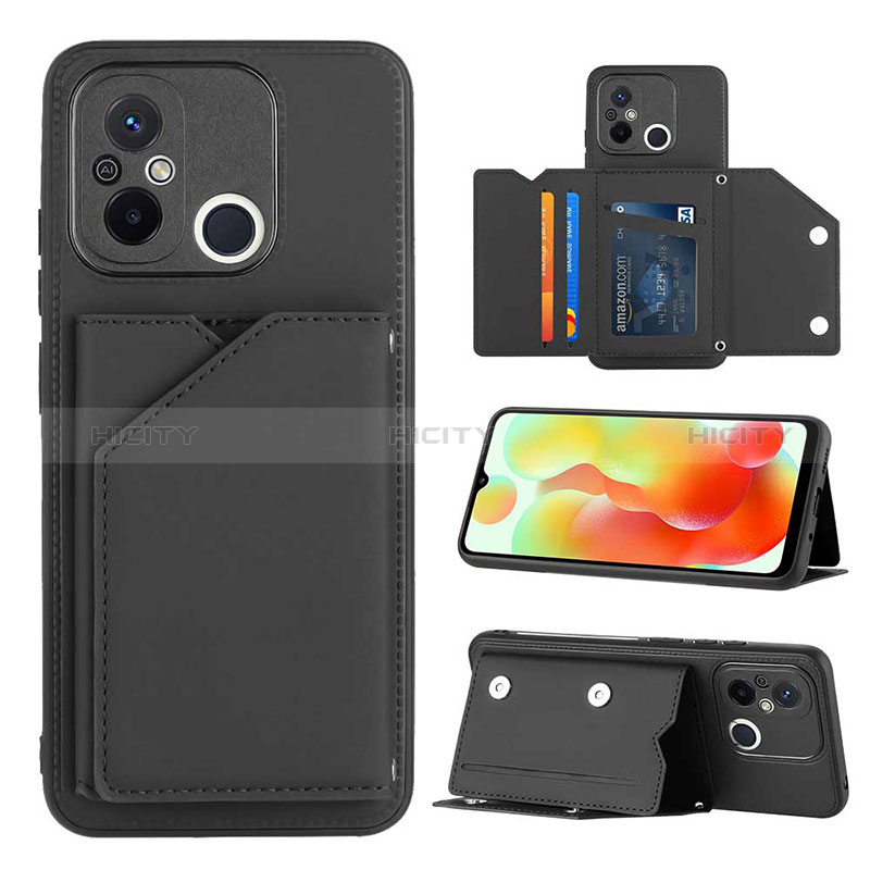 Funda Lujo Cuero Carcasa YB1 para Xiaomi Poco C55 Negro