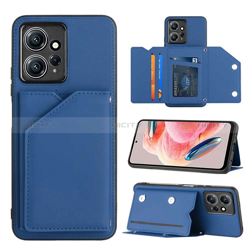 Funda Lujo Cuero Carcasa YB1 para Xiaomi Redmi Note 12 4G Azul