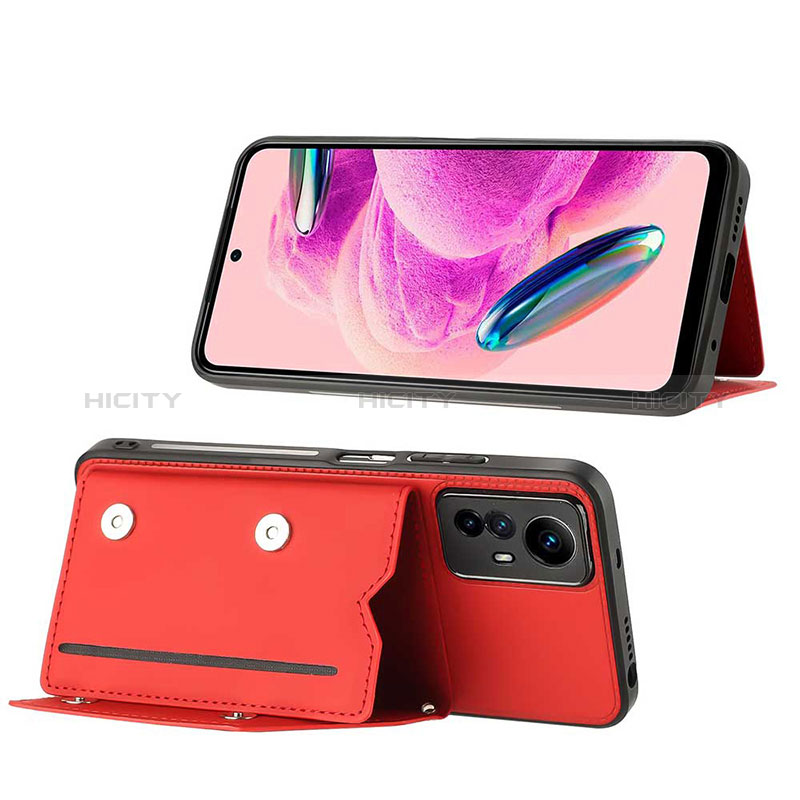 Funda Lujo Cuero Carcasa YB1 para Xiaomi Redmi Note 12S Rojo