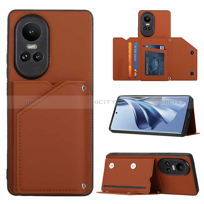 Funda Lujo Cuero Carcasa YB2 para Oppo Reno10 5G